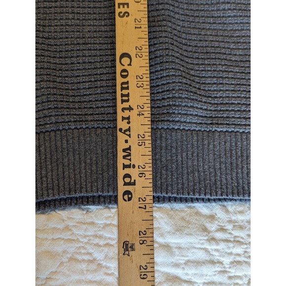 G.H. Bass & Co Sweater Pullover Men's L 1/4 Button 100% Cotton Rugby Gray - Picture 5 of 12